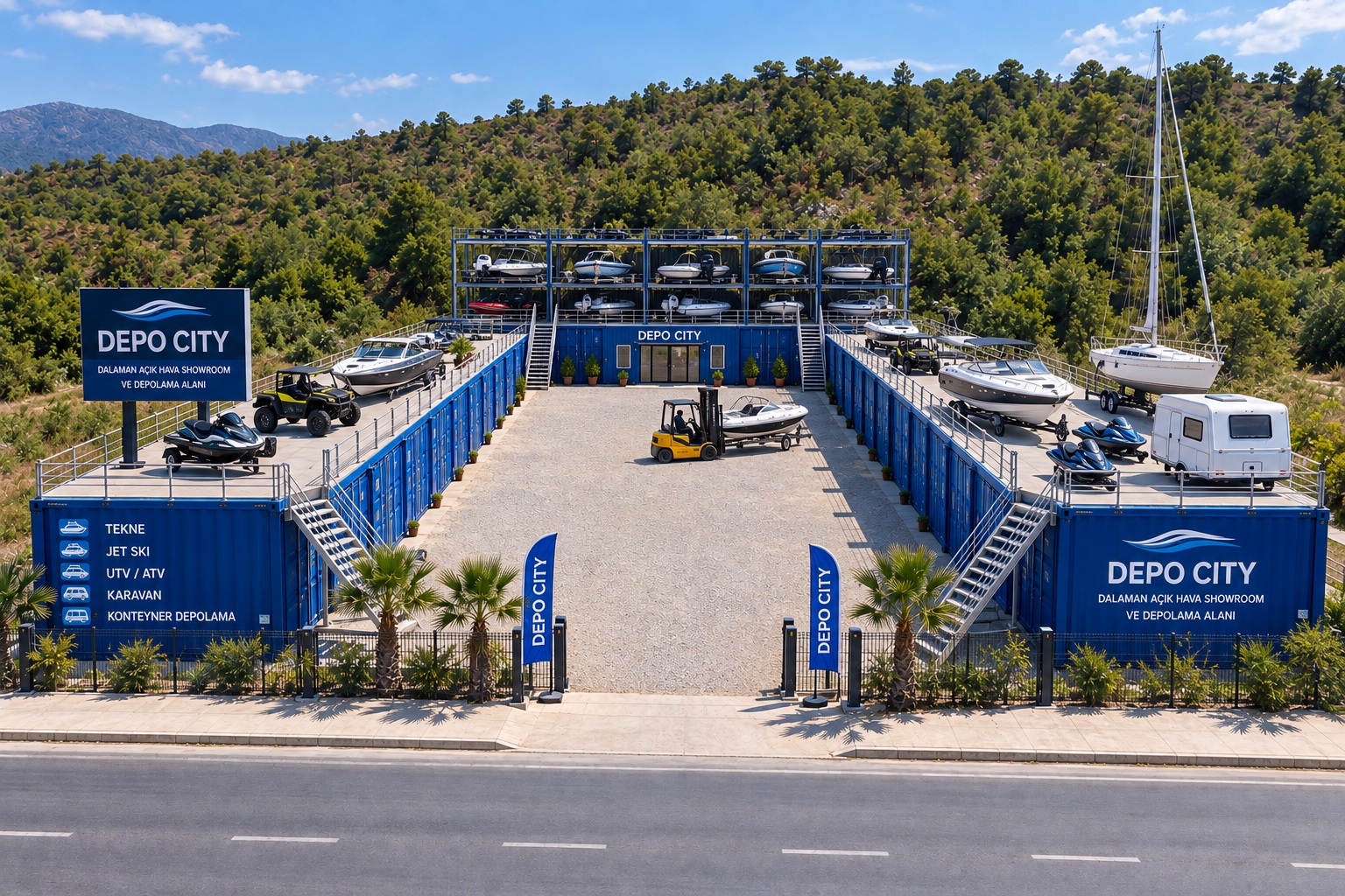Depo City Open-Air Showroom konsepti